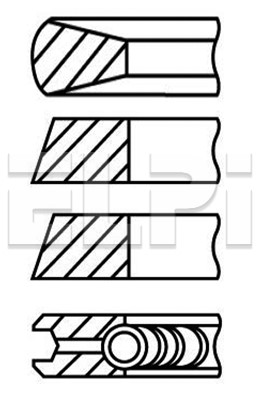 Set segmenti piston LP182 2637 STD ELPI